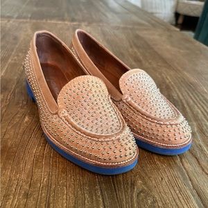 Jeffrey Campbell studded loafers with blue soul